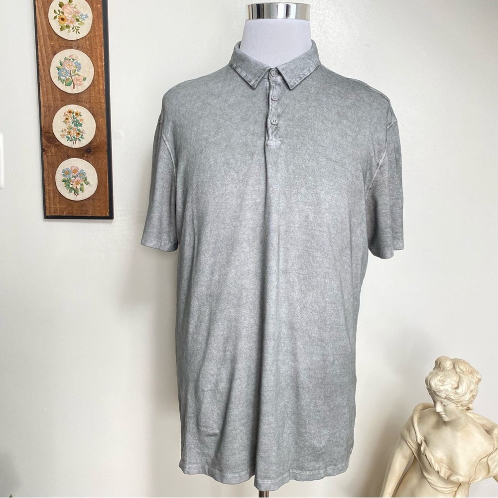 John Varvatos Antiqued Gray Polo